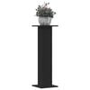 vidaXL Plant Stands 2 pcs Black 11.8x11.8x37.4" Engineered Wood