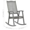 vidaXL Wooden Rocking Chair Grey with cream cushion