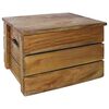 vidaXL Storage Crate Natural Mahogany Solid mahogany wood