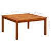vidaXL Coffee Table Natural wood Solid acacia wood Medium Durable