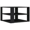 vidaXL Coffee Table Black Engineered wood Small Square Modern