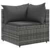 vidaXL Patio Lounge Set Gray PE Rattan Medium Modular