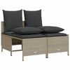 vidaXL Garden Sofa Set Light grey, Dark grey PE rattan, powder-coated steel