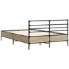vidaXL Bed Frame Sonoma oak Engineered wood, metal Full Bed Frame