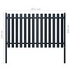 vidaXL Fence Panel Anthracite 70.1" x 39.4" Powder-coated Steel