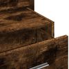 vidaXL Wall-mounted Bedside Cabinet Set of 2 Smoked oak Engineered wood