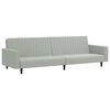 vidaXL Sofa Set Light Gray Velvet (100% polyester), wood, plastic, foam