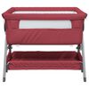 vidaXL Baby Bed With Mattress Red Linen fabric, mesh, iron Compact