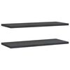 vidaXL Wall Shelf Black Stainless steel with black coating Medium