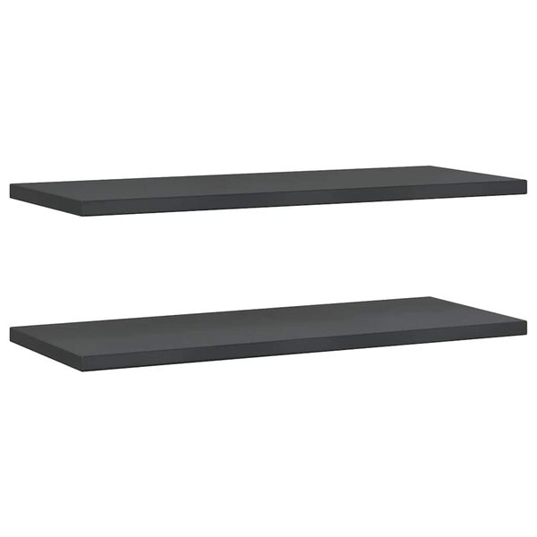 vidaXL Wall Shelf Black Stainless steel with black coating Medium