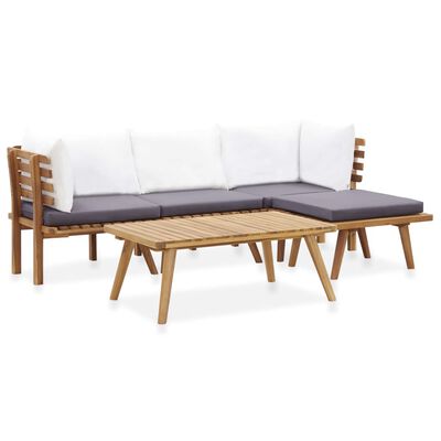 onkruid Gehoorzaam Leidingen vidaXL 5 Piece Patio Lounge Set Solid Acacia Wood | vidaXL.com