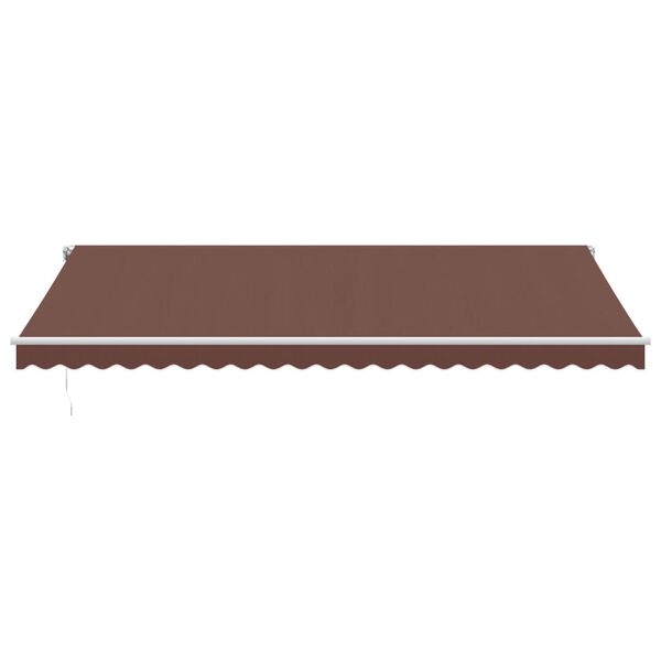 vidaXL Retractable Awning Brown and White