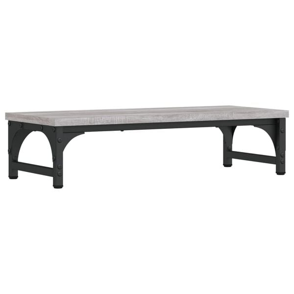 vidaXL Monitor Stand Grey Sonoma 21.7x9.1x5.5" Engineered Wood