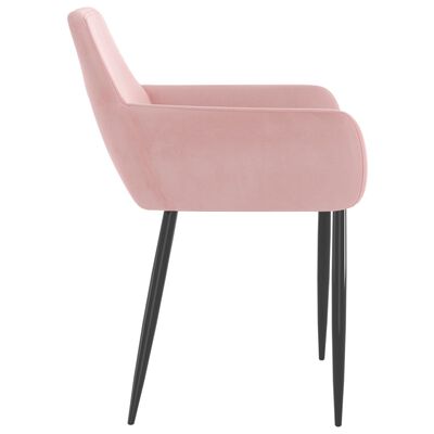 vidaXL Dining Chairs 6 pcs Pink Velvet