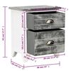 vidaXL Cabinet Grey Paulownia wood Compact Durable Cabinet