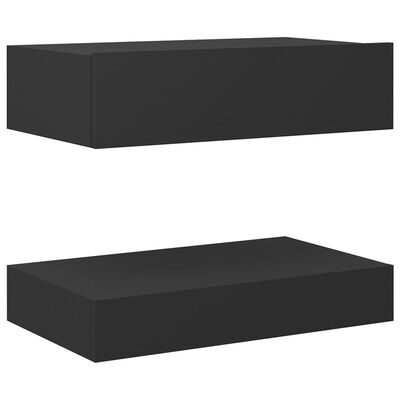 vidaXL Bedside Cabinet Gray 23.6"x13.8" Engineered Wood