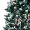 vidaXL Christmas Tree Green and White PVC and Steel Medium