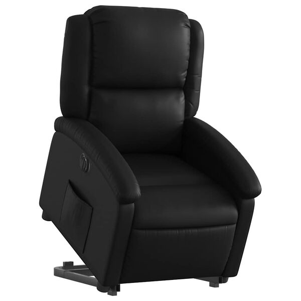 vidaXL Electric Stand Up Recliner Chair Black Faux leather, metal, plywood