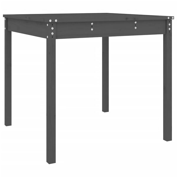 vidaXL Garden Table Grey Solid Pine Wood Small Durable Modern