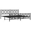 vidaXL Bed Frame Black Powder-coated steel 76x80 in Bed Frame