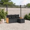 vidaXL Garden Sofa Set Black
