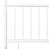 vidaXL Bed Frame White Powder-coated metal Double Durable Bed Frame