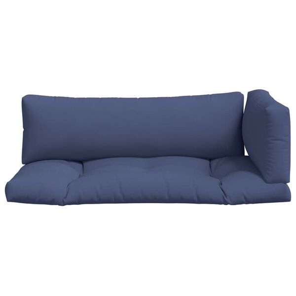 vidaXL Pallet Cushion Set of 3 Navy Blue 100% polyester (Oxford fabric)