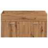 vidaXL Bathroom Furniture Set Artisan Oak, White Engineered wood, Ceramic