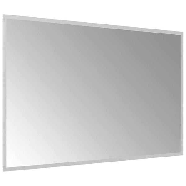 vidaXL LED Bathroom Mirror White Glass 40 x 24 in LED Bathroom Mirror