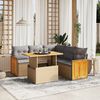 vidaXL Garden Sofa Set Beige, Light Grey