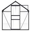 vidaXL Greenhouse Anthracite, Transparent Aluminum, Polycarbonate Large