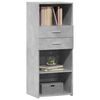 vidaXL Highboard Concrete grey Engineered wood 48.8 inches Highboard