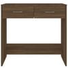 vidaXL Desk Brown Oak Engineered Wood Compact Storage Desk