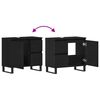 vidaXL Bathroom Sink Cabinet Black Oak 25.59 x 12.99 x 23.62 in