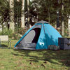 vidaXL Camping Tent Dome 4-Person Blue Waterproof