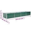 vidaXL Raised Bed Green Galvanized Steel 126.0 x 31.5 x 17.7 in