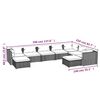 vidaXL Garden Lounge Set Black and Cream