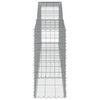 vidaXL Gabion Basket Set of 10 Silver Galvanized iron Large Durable