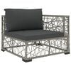 vidaXL Garden Lounge Set Grey PE Rattan Medium Modular