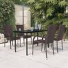 vidaXL Garden Dining Set Brown and Black
