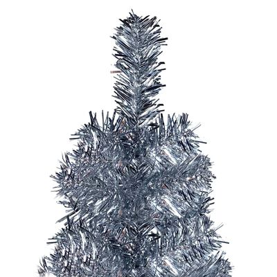 vidaXL Slim Christmas Tree Silver 94.5"