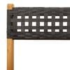vidaXL Bistro Set Black Solid acacia wood and PE rattan 3-Piece Set
