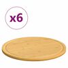 vidaXL Chopping Boards 6 pcs Ø11.8"x0.6" Bamboo