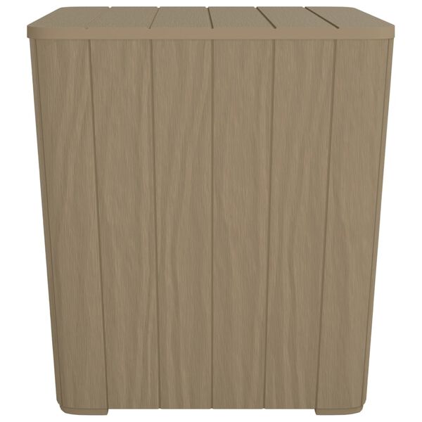 vidaXL Garden Table With Removable Lid Light Brown Polypropylene (PP)