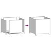vidaXL Garden Planter Silver Galvanized Steel 19.7x19.7x19.7 in Durable