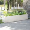 vidaXL Large Planter White Solid Pinewood Durable Rectangular