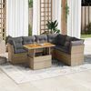 vidaXL Garden Sofa Set Beige, Light Grey