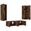 vidaXL TV Wall Unit Smoked oak Engineered wood 47.2 in Floating TV Unit