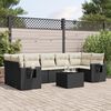 vidaXL Garden Sofa Set Black