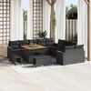 vidaXL Garden Sofa Set 13 pcs Black Poly Rattan